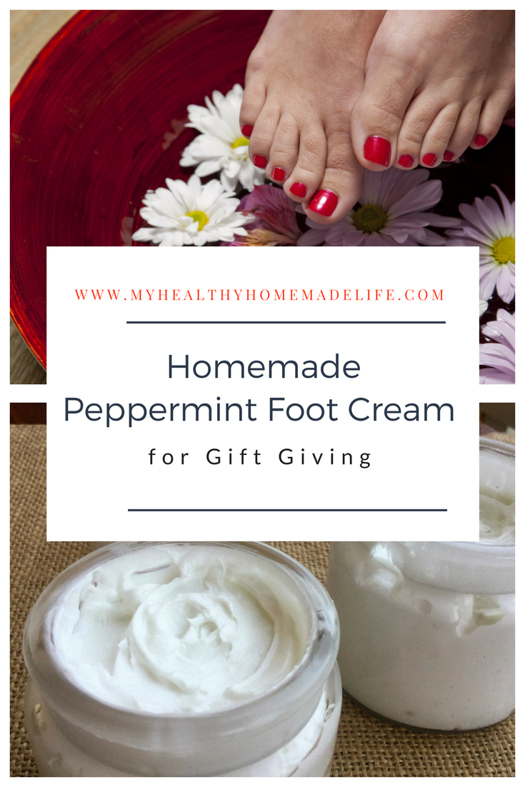 Homemade Peppermint Foot Cream (DIY Gift) My Healthy Homemade Life