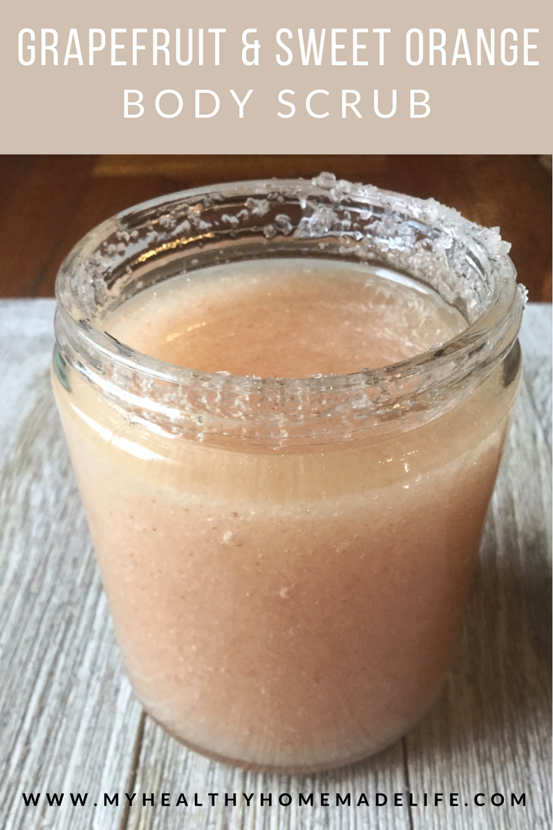 DIY Grapefruit & Sweet Orange Body Scrub Essential Oils Sea Salt