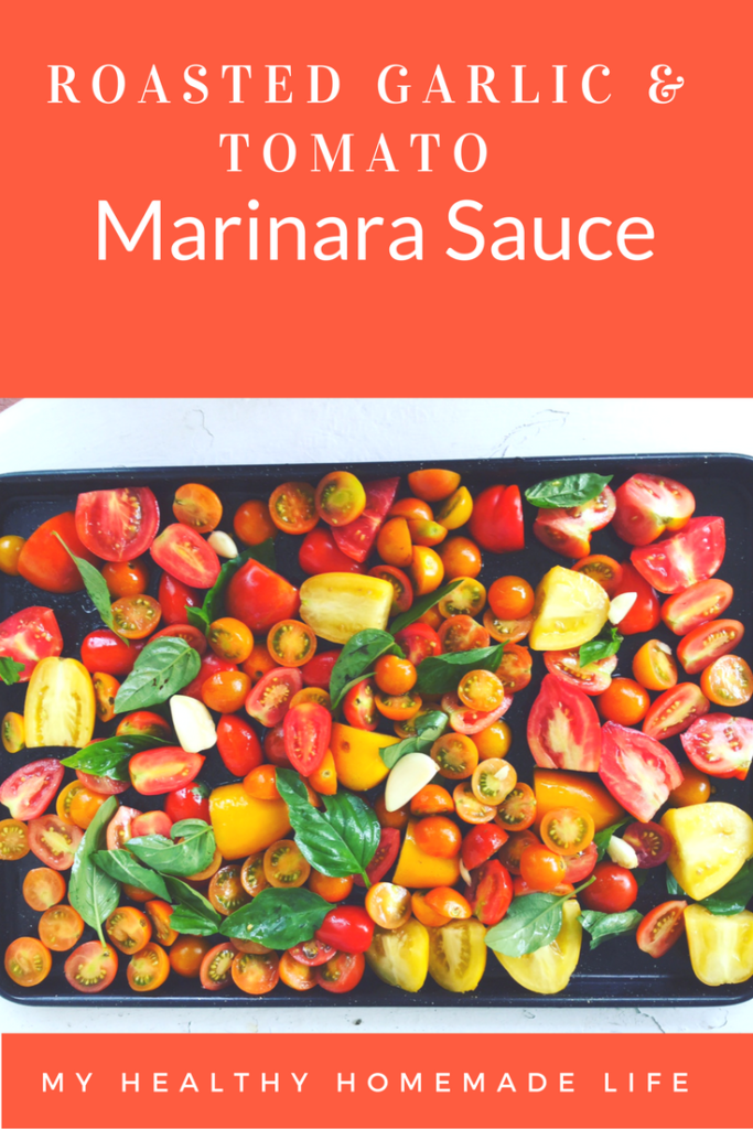 Roasted Garlic & Tomato Marinara Sauce. Vegan & Gluten Free. Garden Harvest | DIY | Healthy Recipes | Clean Eating 