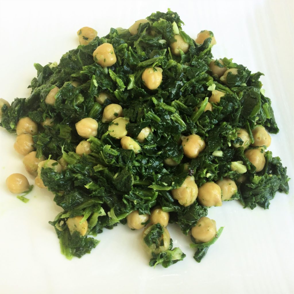 Sauteed Spinach with Garlic and Chickpeas | Vegan | Gluten Free | Healthy Eating Recipes | Vegetables | Healthy Dinner | 