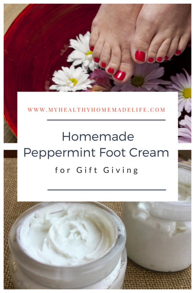 Homemade Peppermint Foot Cream | DIY Gift | Essential Oil | Healthy Gift | My Healthy Homemade Life