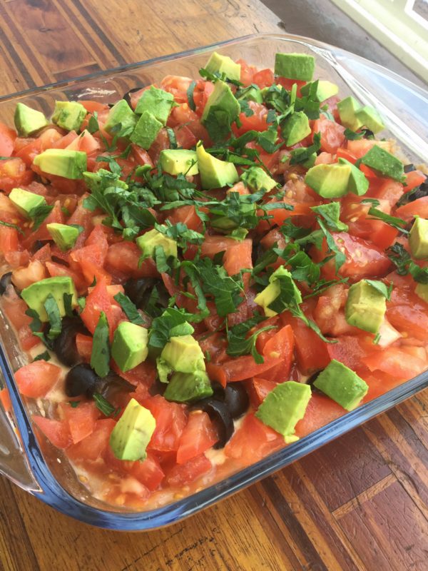 7 Layer Taco Bean Dip | Vegan | Gluten Free | Dairy Free | Healthy Recipes | Appetizers | Potluck | Healthy Recipes | Clean Eating | My Healthy Homemade Life