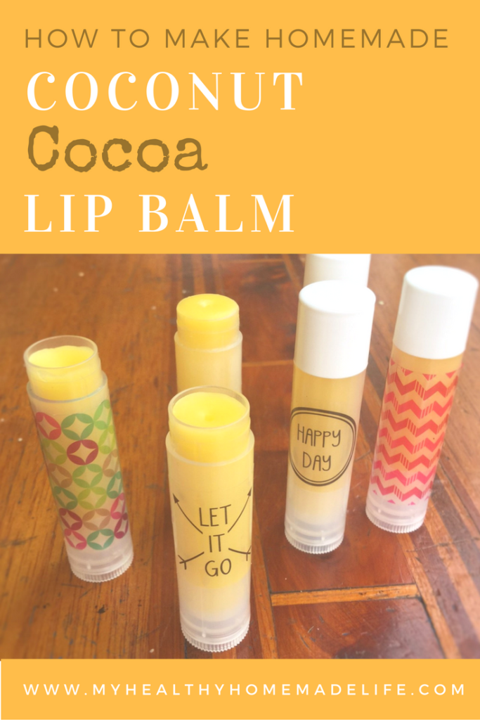How to make Homemade Coconut Cocoa Lip Balm | DIY | Crafts | DIY Gifts | My Healthy Homemade Life