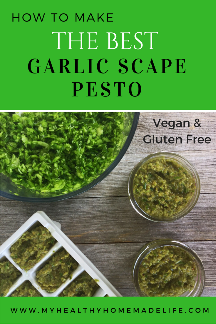 How to Use Garlic Scapes & My Favorite Garlic Scape Pesto Recipe | Healthy Recipes | Gluten Free | Vegan | My Healthy Homemade Life | Plant Based