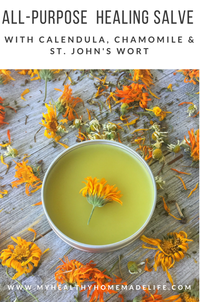  How to Make an All Purpose Healing Salve with Calendula, Chamomile & St. John's Wort | Herbal Home Remedies | DIY | Homemade | Herbal | Herbalism | My Healthy Homemade Life