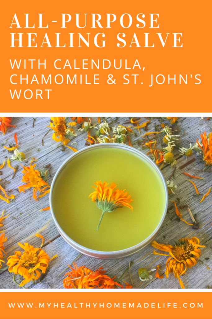 How to Make an All Purpose Healing Salve with Calendula, Chamomile & St. John's Wort | Herbal Home Remedies | DIY | Homemade | Herbal | Herbalism | My Healthy Homemade Life