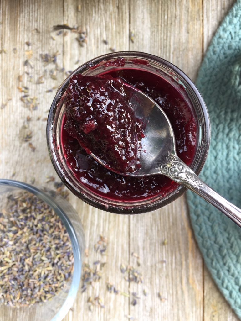 Low Sugar Blueberry Lavender Jam