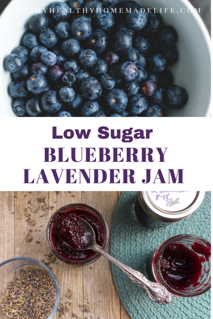 Low Sugar Blueberry Lavender Jam | Healthy Recipes | Herbal Home Remedies | Self Sufficiency | Preserving | My Healthy Homemade Life | #jam #herbs #lavender